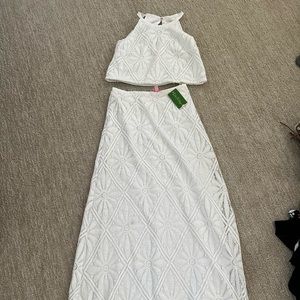Lilly Pulitzer - Resort white diamond lace 2 piece nicole set